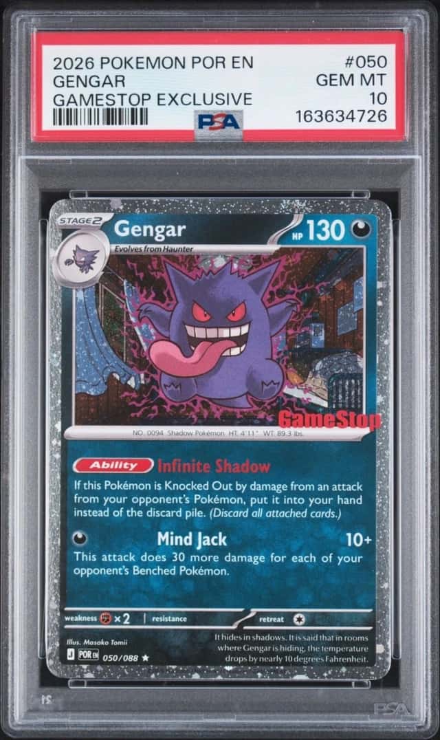 Pokemon Gengar Perfect Order Gamestop Exclusive #050 PSA 10 Gem Mint