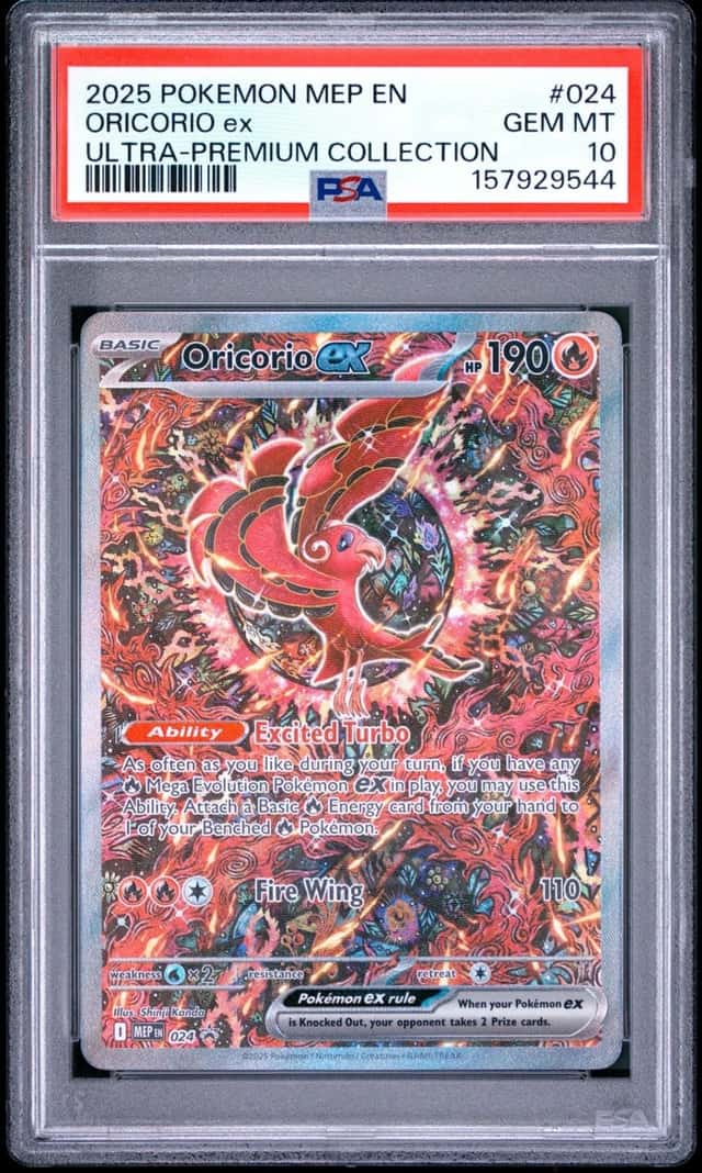 2025 POKEMON MEP PROMO ULTRA-PREMIUM COLLECTION #024 ORICORIO EX PSA 10