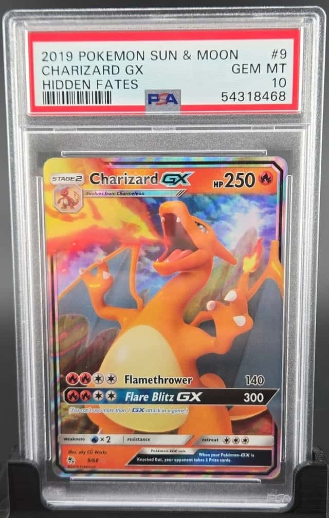 PSA 10 Pokémon 2019 Hidden Fates Charizard GX 9/68 Holo Ultra Rare