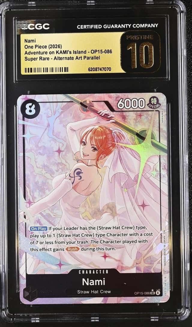 One Piece Nami Adventure On Kami's Island OP15-086 Alternate Art CGC 10 Pristine