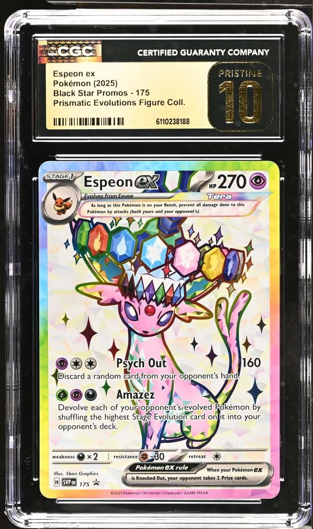 2025 Pokemon Scarlet and Violet Prismatic Evolutions Figure Collection Espeon Ex #175