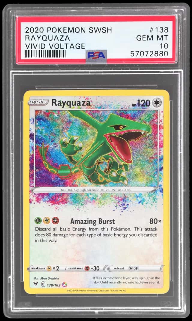 2020 Pokemon Sword and Shield Vivid Voltage Rayquaza #138