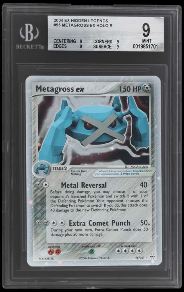 2004 Pokemon Ex Hidden Legends Holo Metagross Ex #95