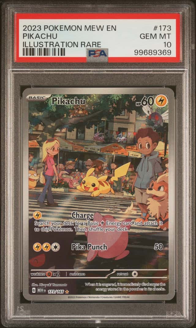 POKEMON PIKACHU 2023 MEW EN-151 #173 ILLUSTRATION RARE PSA 10