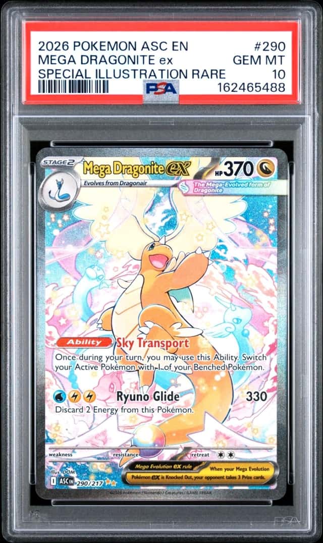 2026 POKEMON MEGA DRAGONITE ex SPECIAL ILLUS RARE ASCENDED HEROES #290 PSA 10