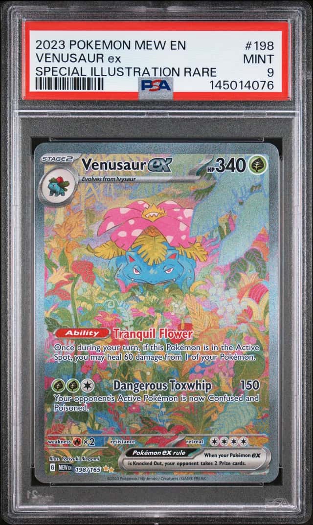 Pokémon TCG Venusaur EX Scarlet & Violet 151 Card Sir 198/165 PSA 9