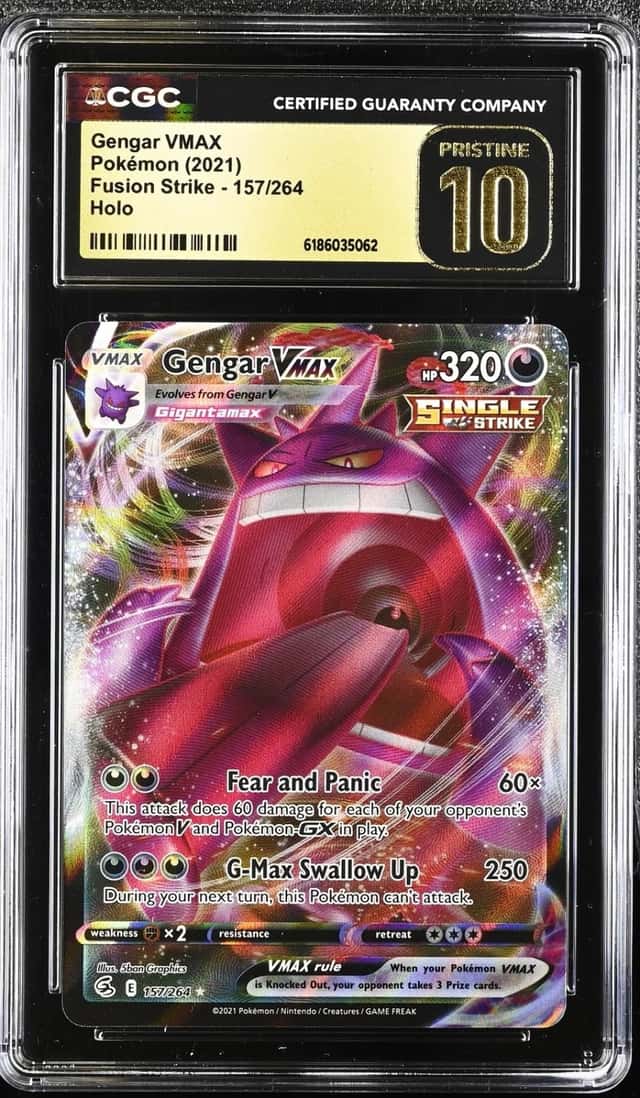 Pokemon Gengar Vmax Fusion Strike 157/264 Holo CGC 10 Pristine