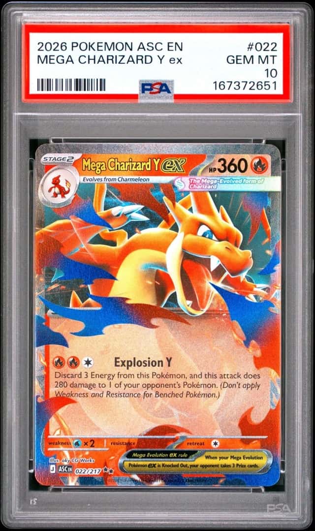 2026 POKEMON ASC EN-ASCENDED HEROES #022 MEGA CHARIZARD Y EX PSA 10