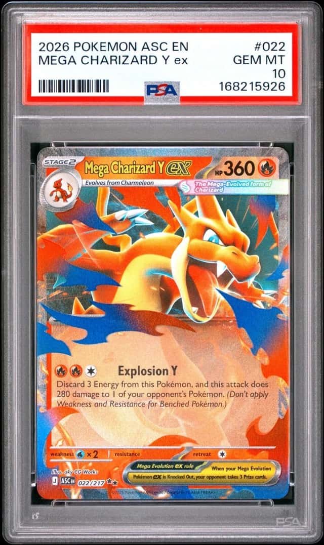 2026 POKEMON ASC EN-ASCENDED HEROES #022 MEGA CHARIZARD Y EX PSA 10