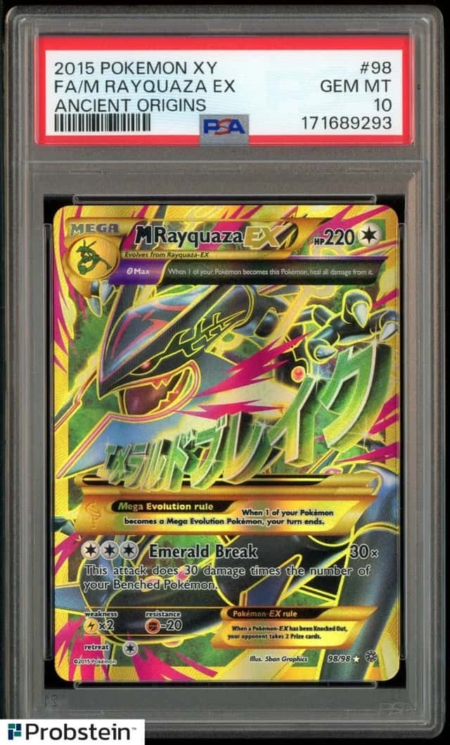 2015 Pokemon XY Ancient Origins #98 FA/ M Rayquaza Ex PSA 10 GEM MINT