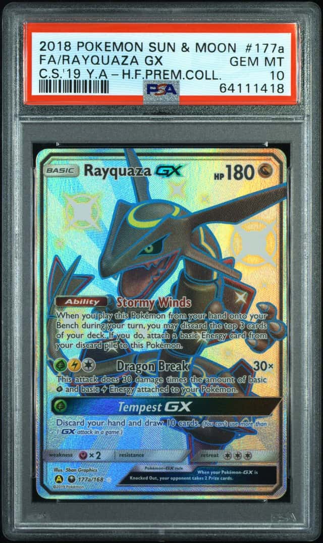 2018 Pokemon Sun & Moon Celestial Storm Rayquaza Promos #177a /168 PSA 10