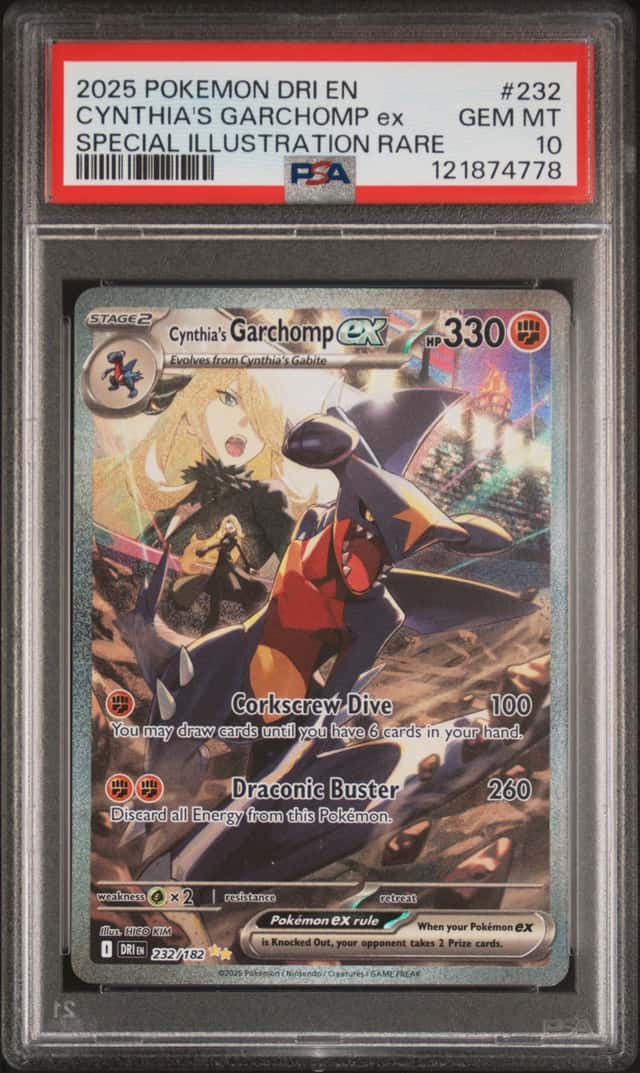 2025 Pokemon Dri En Special Illustration Rare #232 Cynthia's Garchomp Ex PSA 10