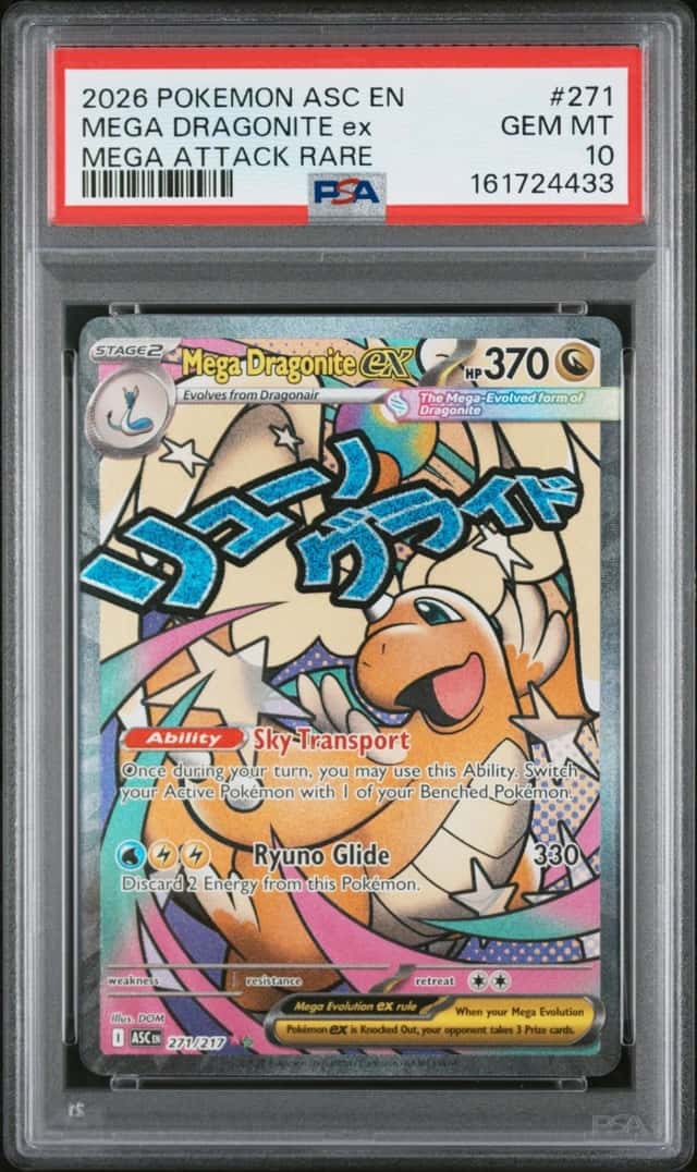 2026 POKEMON ASC EN-ASCENDED HEROES MEGA ATTACK RARE MEGA DRAGONITE EX PSA 10