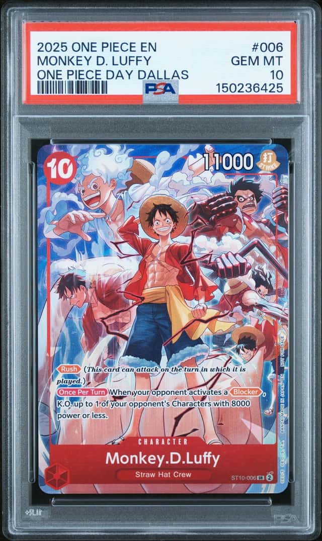ONE PIECE MONKEY D. LUFFY 2025 PROMOS #006 DALLAS PSA 10