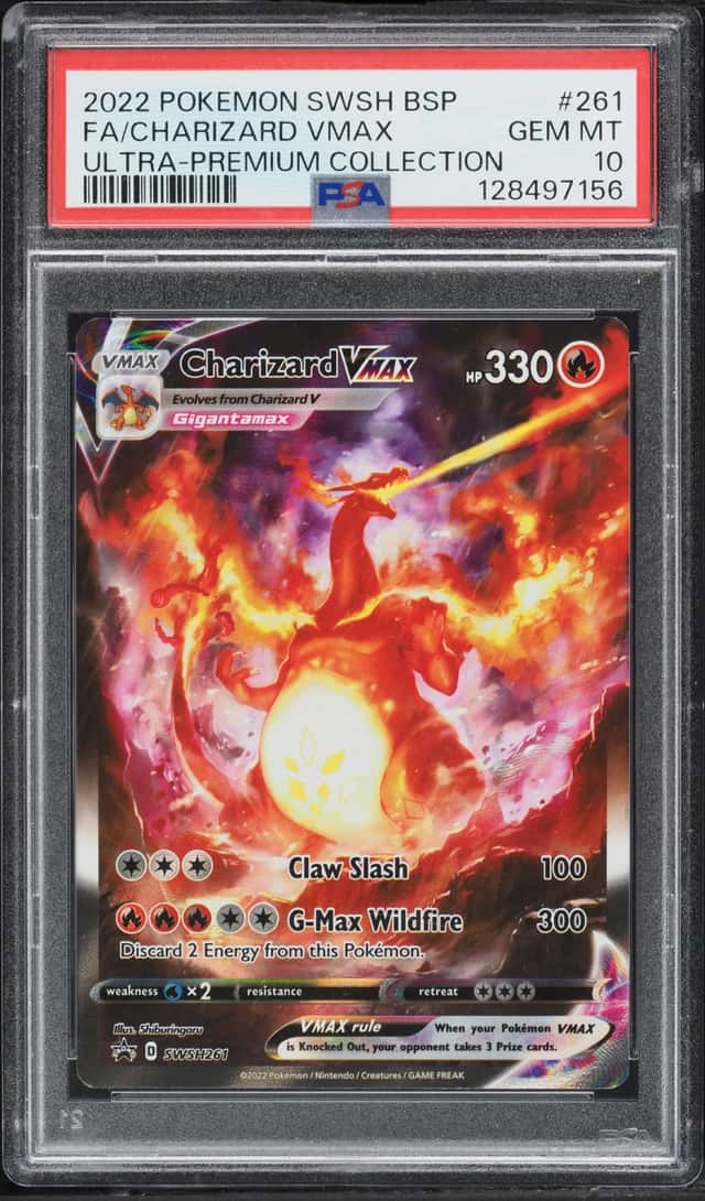 2022 Pokemon Sword & Shield Promo Ultra Premium Alt Art Charizard VMAX #SWSH261 PSA 10 GEM MINT