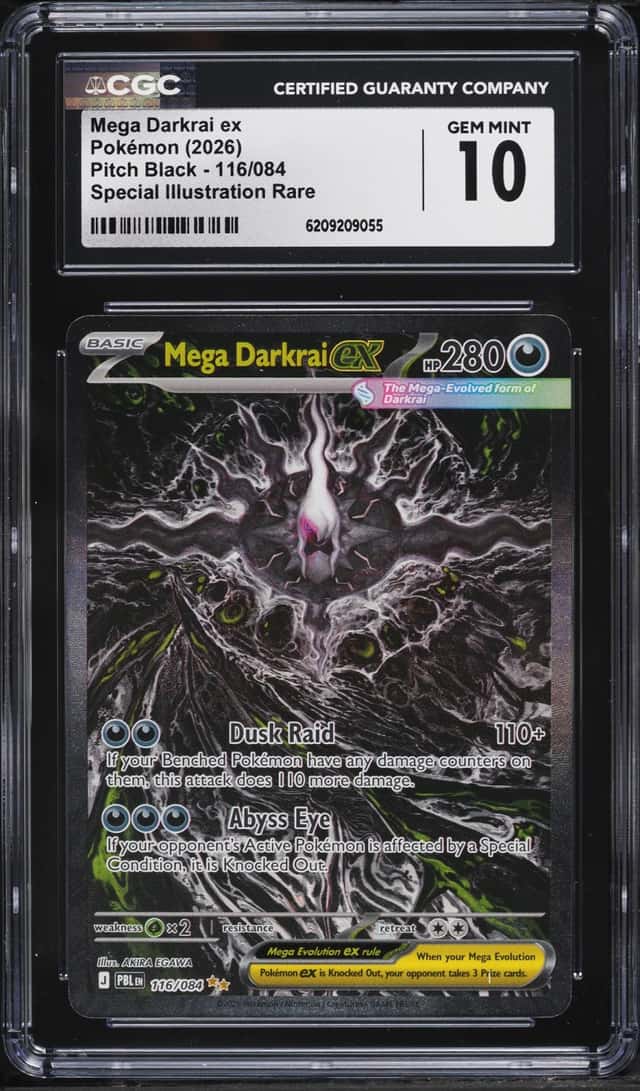 2026 Pokemon Mega Evolution Pitch Black SIR Mega Darkrai Ex #116 CGC 10 GEM MINT