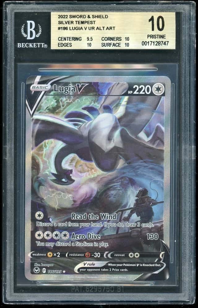 2022 Pokemon Lugia V UR ALT ART Sword and Shield Silver Tempest BGS 10