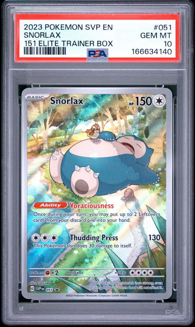 2023 Pokemon SV Black Star Promos Snorlax #051 PSA 10