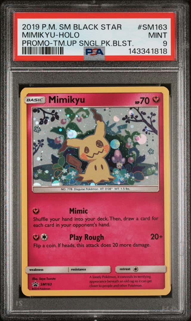 2016-19 Pokemon SM Black Star Promos Mimikyu #SM163 PSA 9