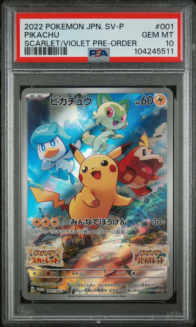 PSA 10 2022 POKEMON JAPANESE SV PROMO #001 PIKACHU SCARLET/VIOLET PRE-ORDER