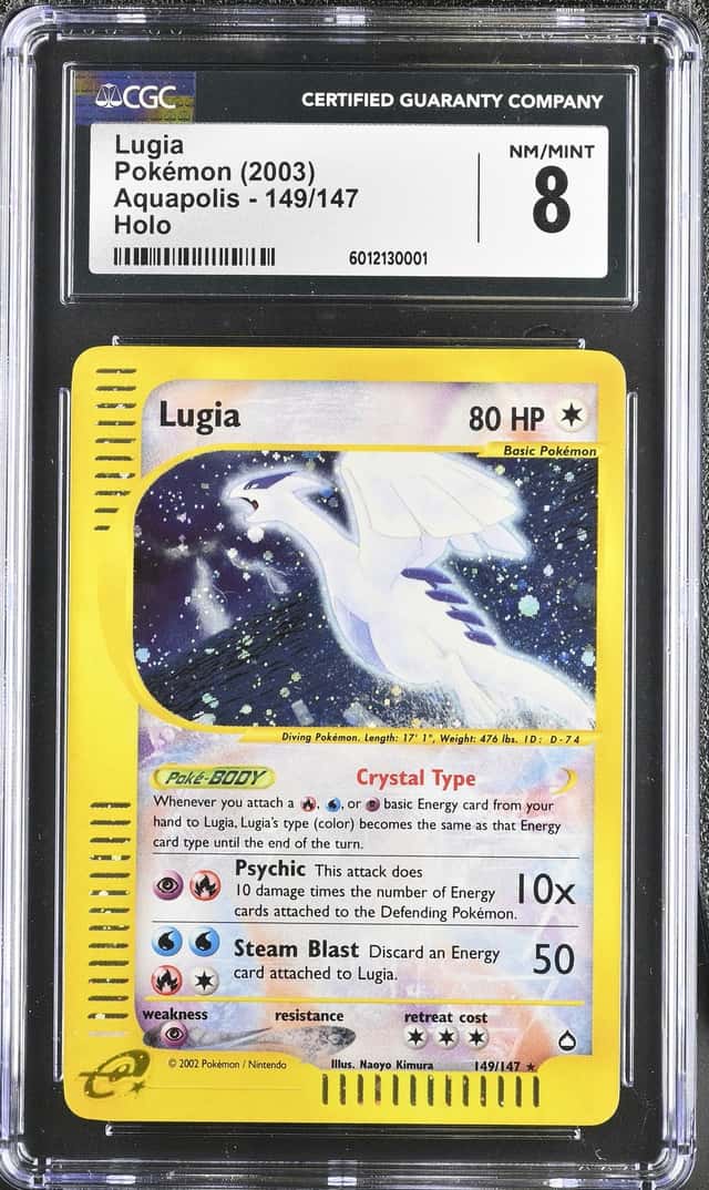 2003 POKEMON AQUAPOLIS #149 LUIGA HOLO CGC 8