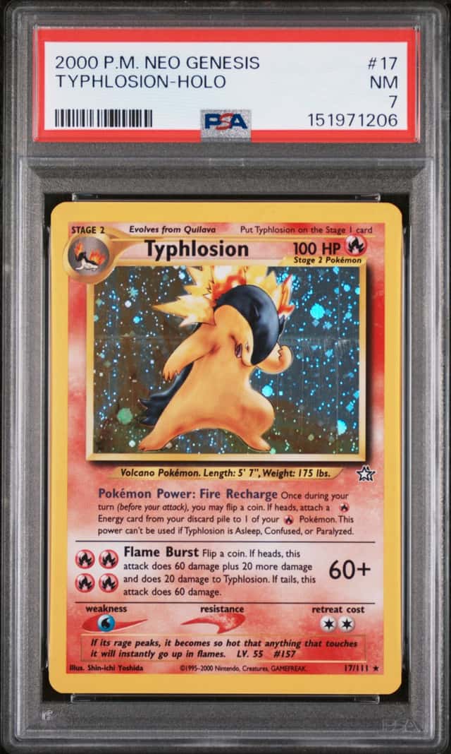 Typhlosion Holo #17 Neo Genesis 2000 Pokemon PSA 7