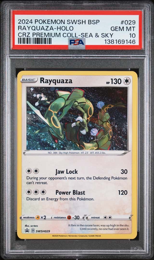 Pokemon SWSH Black Star Promos Rayquaza 2020 #SWSH029 PSA 10 GEM MINT