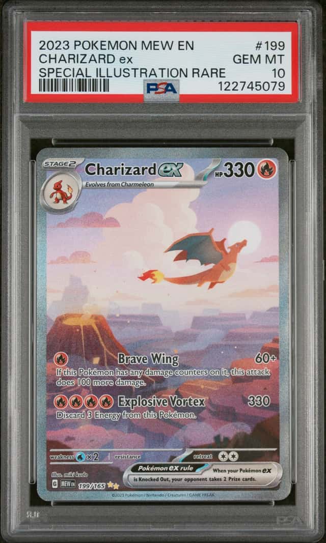 PSA 10 🔥 CHARIZARD EX #199 2023 POKEMON MEW EN-151 SPECIAL ILLUSTRATION RARE