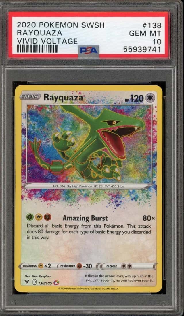 Pokemon Rayquaza Vivid Voltage Amazing Rare 138/185 PSA 10 Gem Mint