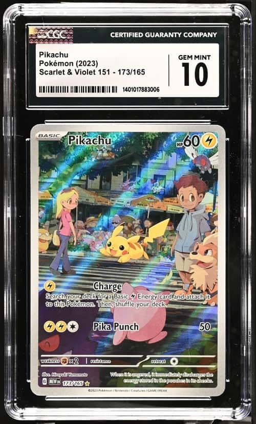 Pokemon CGC 10 Pikachu 173/165 SV 151 Secret Rare Full Art Holo 2023