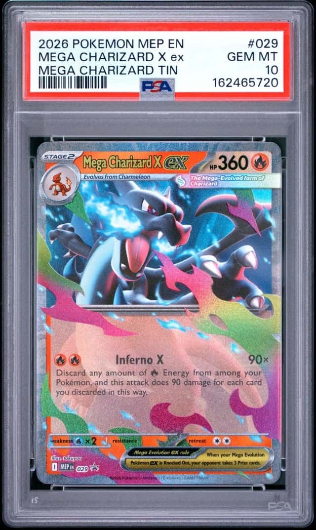 2026 POKEMON MEP EN-ME BLACK STAR PROMO #029 MEGA CHARIZARD X EX PSA 10