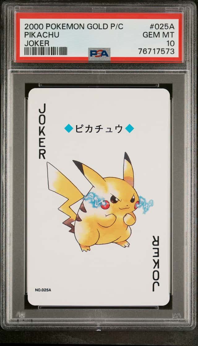 PSA 10 Pokemon 2000 Pokemon Gold P/C Pikachu Joker #025A Gold Back