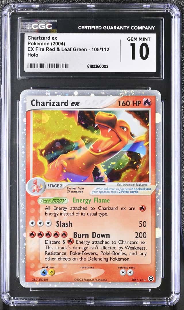Pokemon 2004 Charizard EX 105/112 Holo EX Fire Red & Leaf Green GEM MINT CGC 10