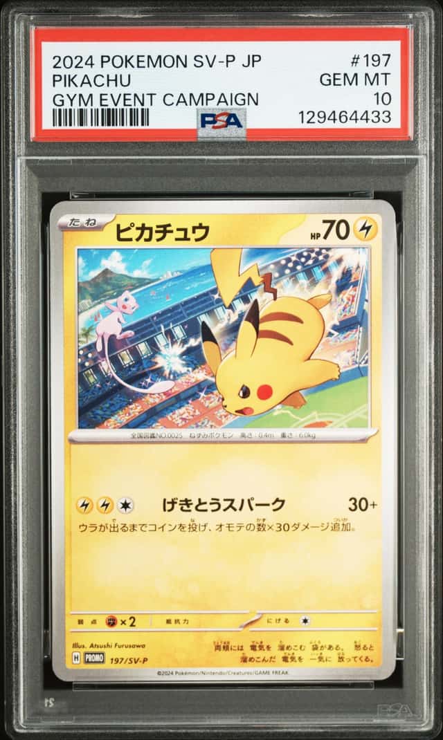 2024 Pokémon Pikachu Gym Event Campaign PSA 10 #197/SV-P