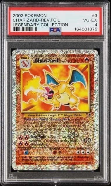 2002 POKEMON LEGENDARY COLLECTION #3 CHARIZARD-REV.FOIL PSA 4