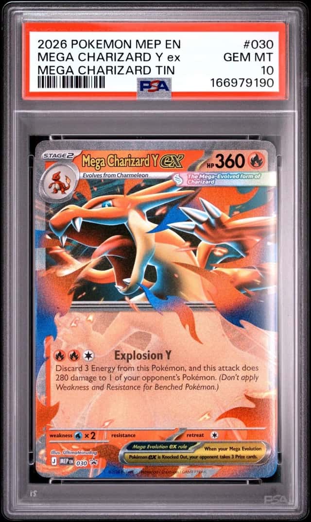 2026 POKEMON MEP EN-ME BLACK STAR PROMO #030 MEGA CHARIZARD Y EX PSA 10