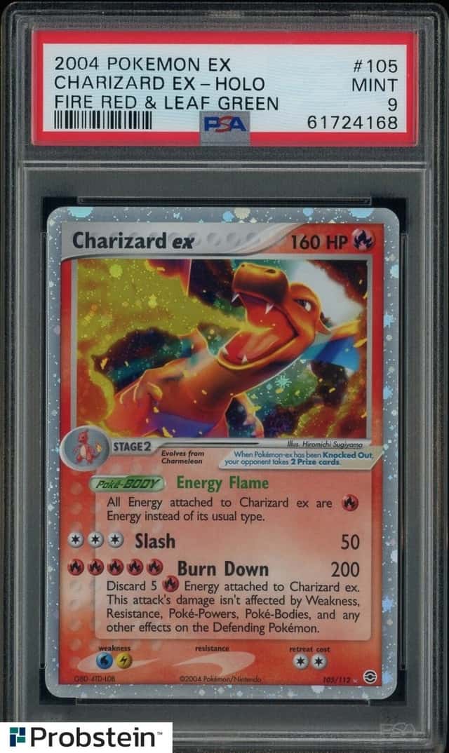 2004 Pokemon EX Fire Red & Leaf Green #105 Charizard EX Holo PSA 9 MINT
