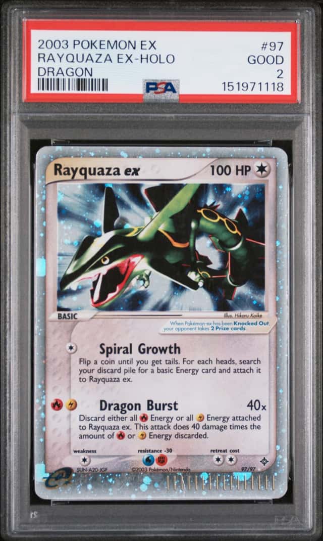 Rayquaza ex Holo #97 EX Dragon 2003 Pokemon PSA 2