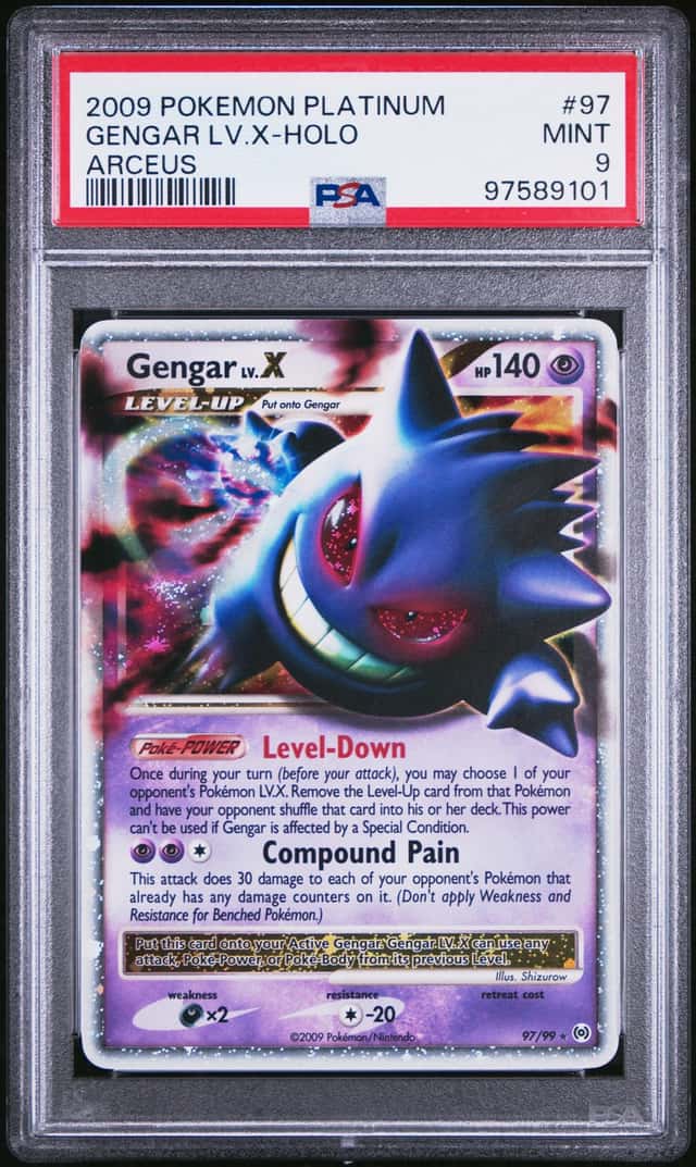 2009 Pokemon Platinum Arceus Holo Gengar Lv X #97