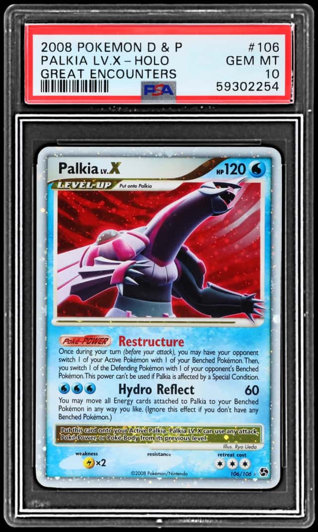 2008 Pokemon Diamond and Pearl Great Encounters Holo Palkia Lv X #106