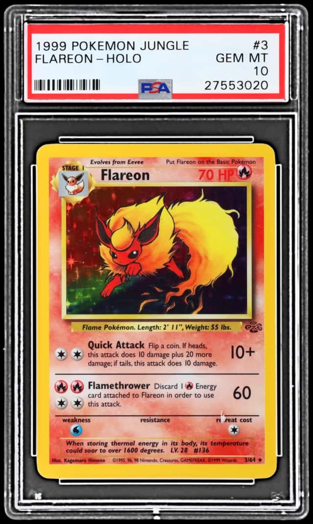 1999 Pokemon Jungle Holo Flareon #3