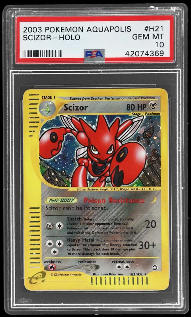2003 Pokemon Aquapolis Holo Scizor #H21