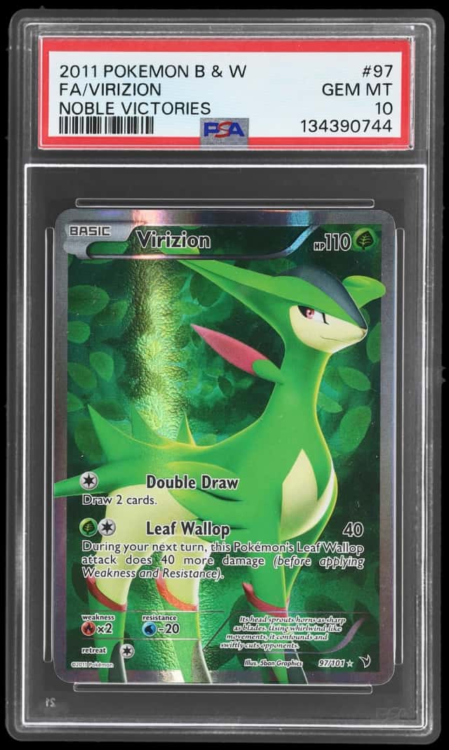 2011 Pokemon Black and White Noble Victories Virizion #97