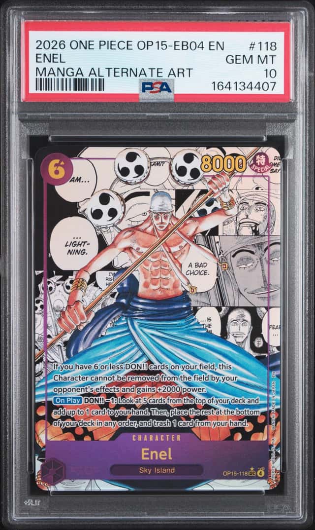 2026 One Piece Adventure On Kami's Island Manga Alternate Art Enel #OP15-118