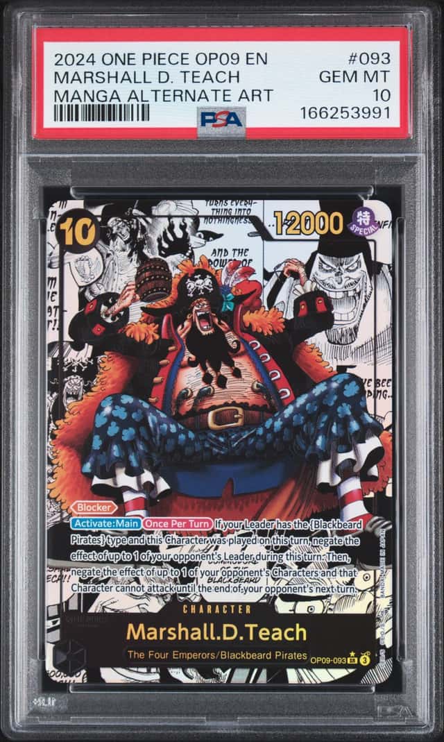 2024 One Piece Emperors In the New World Manga Alternate Art Marshall D. Teach #OP09093