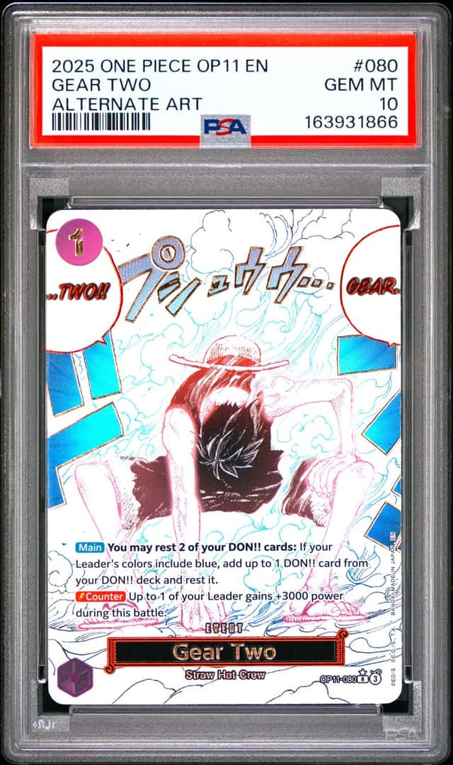 2025 One Piece A Fist of Divine Speed Alternate Art Gear Two #OP11-080