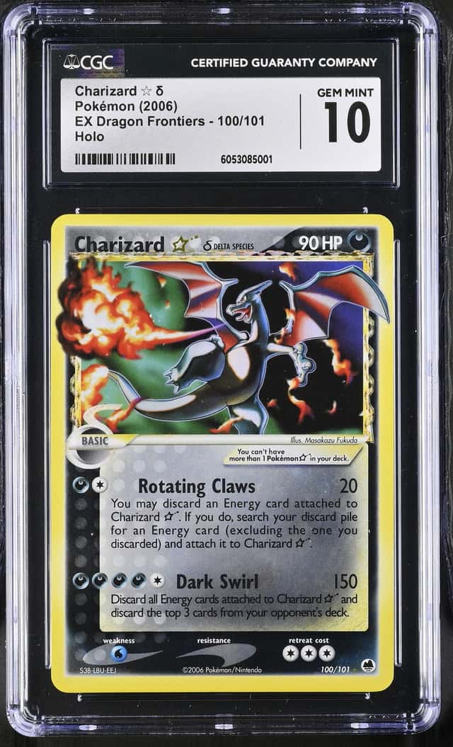 2006 Pokemon Ex Dragon Frontiers Holo Charizard #100