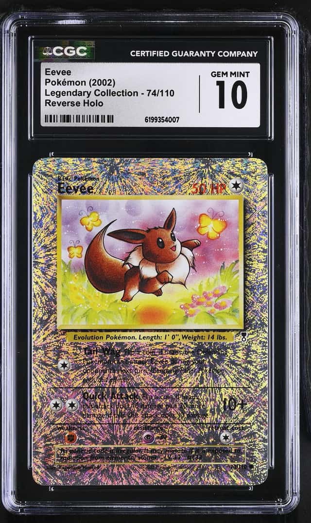 2002 Pokemon Legendary Collection Reverse Holo Eevee #74