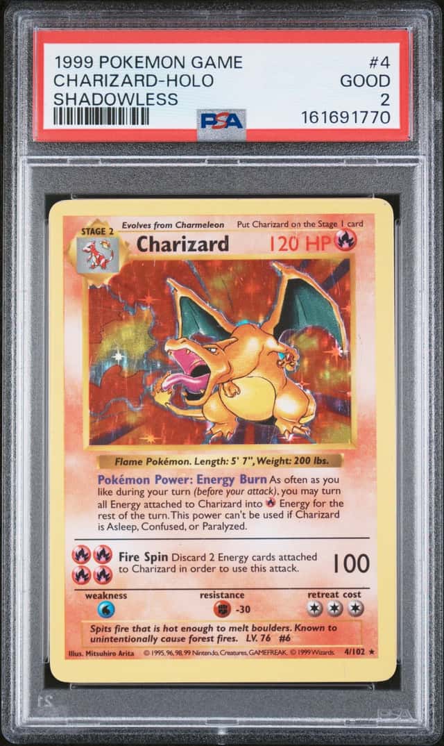 1999 Pokemon Game Shadowless Holo Charizard #4