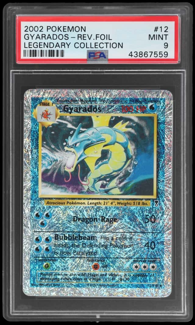 2002 Pokemon Legendary Collection Reverse Holo Gyarados #12